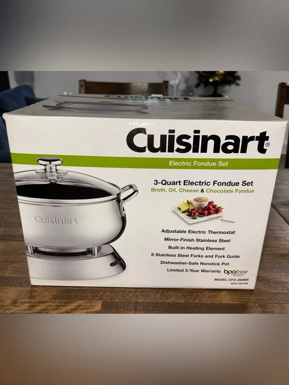 Cuisinart Stainless Steel 3-Quart Electric Fondue Set